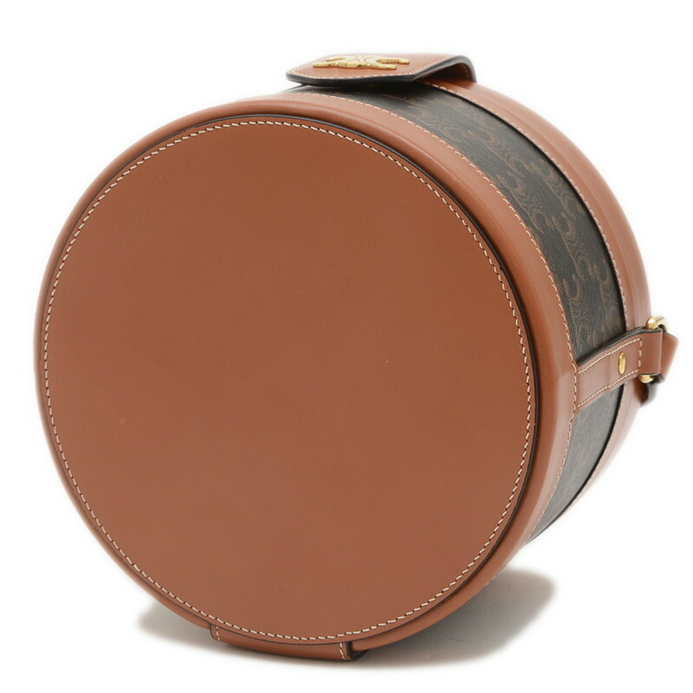 Celine Triomphe Tan Tambour Shoulder Bag Black - Picture 6 of 7